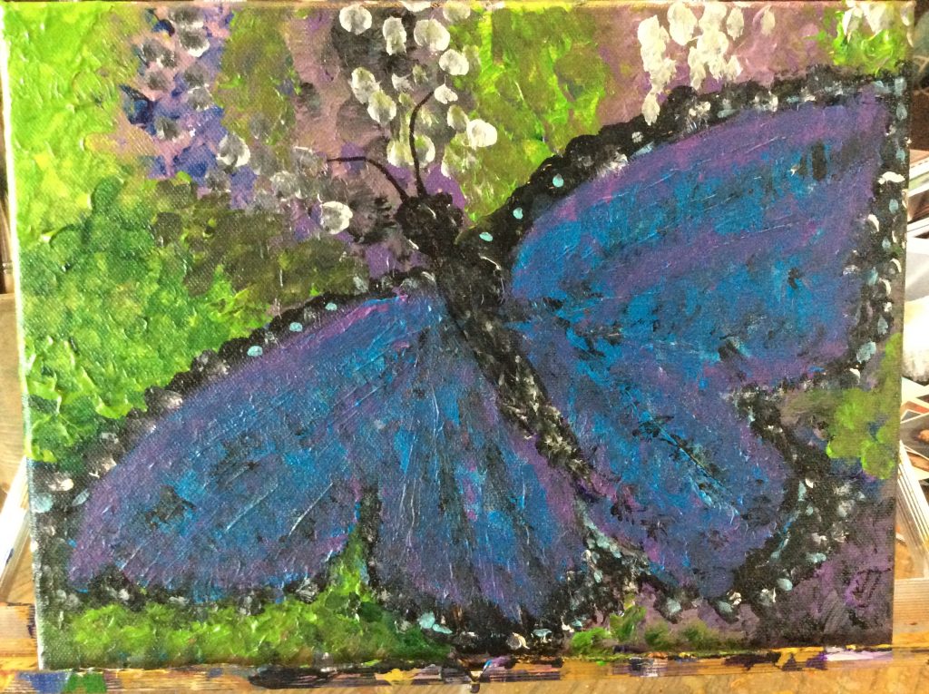 Blue Purple Butterfly